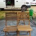 Chaise en bois exotique